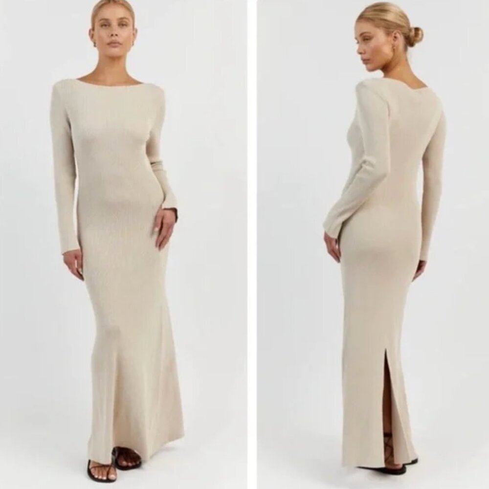 DISSH Aria Stone Sleeved Midi Dress